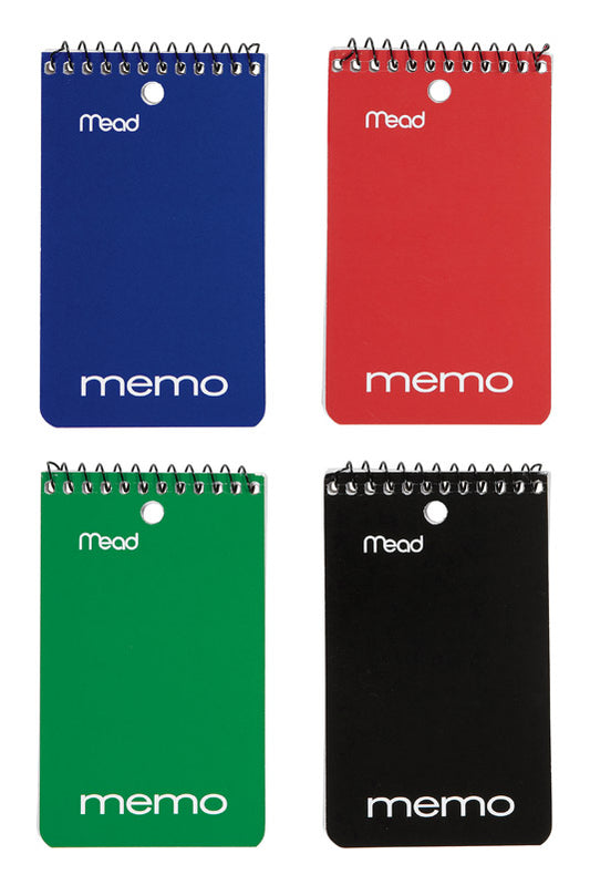 Memo 3" x 5" Spiral Notebook Assorted Colors 1ct