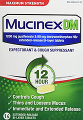 Mucinex DM Maximum Strength Expectorant & Cough Suppressant 12Hour (14 extended-release bi-layer tablets)