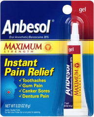 Anbesol Maximum Strength Instant Pain Relief Gel 0.33oz