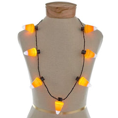 Halloween Light Up Necklace Candy Corn