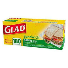 Glad Sandwich Fold-Top Bags 180ct
