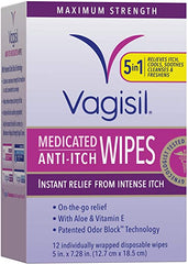 Vagisil Medicated Anti-Itch Wipes 12ct