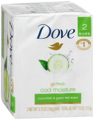Dove Cool Moisture Soap Bars 7.5 oz 2 ct.