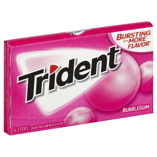 Trident Bubblegum Sugarfree Gum 14sticks