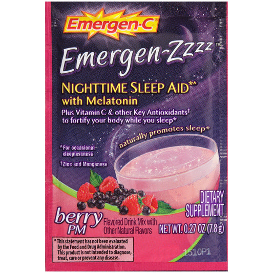 Emergn-C Emergen-ZZZZ Nightime Sleep Aid Berry PM (24 packet)