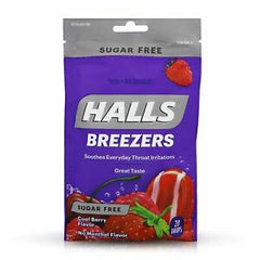 Halls Cough Drops Breezers S/F Cool Berry 20count