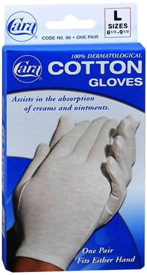 Cara Cotton Gloves Size Large 1 ea.