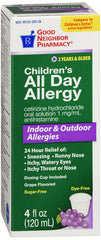 Good Neighbor Pharmacy Children's All Day Allergy Grape 4fl oz