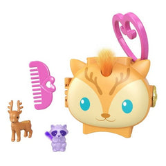 POLLY POCKET PET CONNECTS DEER AND MEADOW COMPACT PLAYSET