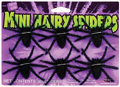 Fun World Mini Hairy Spiders 6ct