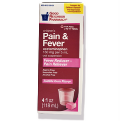 GNP Children's Pain/Fever Bubblegum Liquid 4oz