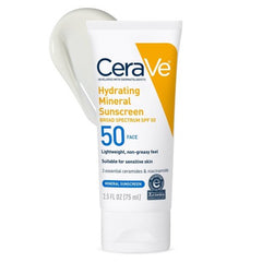 Cerave Hydrating Mineral Face Sunscreen SPF 50 2.5oz
