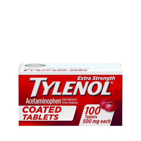 Tylenol Extra Strength 500mg Coated Tablets (100 tablets)