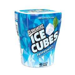 Ice Breaker Ice Cubes Peppermint Sugarfree Gum 40pieces