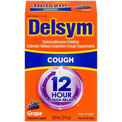 Delsym 12 Hour Cough Relief Grape Flavor 3fl oz