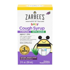 Zarbee's Naturals Baby Cough Syrup + Immune Grape Flavor 2fl oz