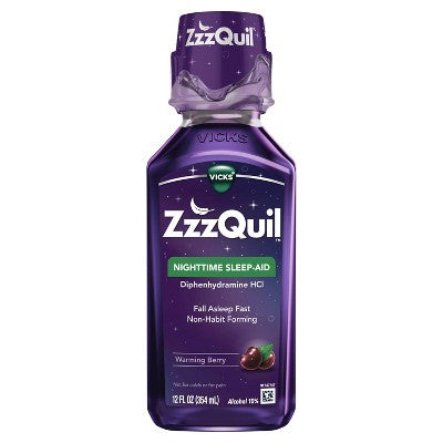 Vicks ZZZQuil Nighttime Sleep-Aid Warming Berry 12fl oz