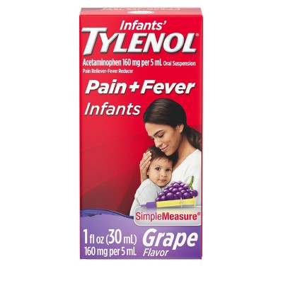 Infants' Tylenol Pain + Fever Grape Flavor 1fl oz