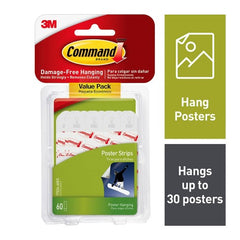Command Poster Hanging Strips 60pk