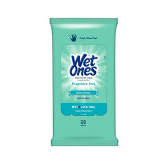 Wet Ones Sensitive Skin Fragrance Free Hand & Face Wipes 20 ct.