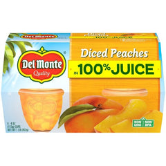 Del Monte Diced Peaches 4pk-4oz each