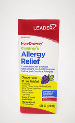 Leader Non-Drowsy Children's Allergy Relief 5mg Grape Flavored 4fl oz