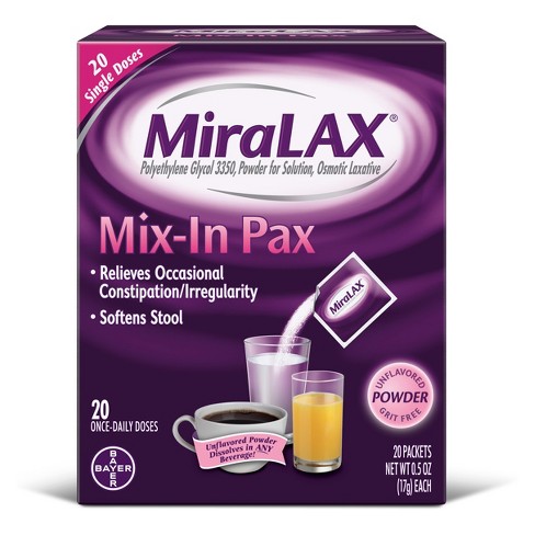 Miralax Laxative Mix-in-Pax 20 Packs