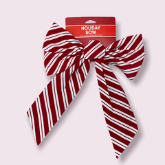 Candy Cane Holiday Bow 1ct