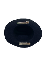 Halloween Black Mini Sequin Cowboy Hat w/ Clips Inside