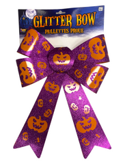 Halloween Glitter Bow Asst (1ct)