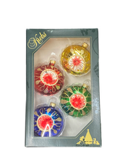 Krebs Glass Ornaments Assorted Variety 4pk