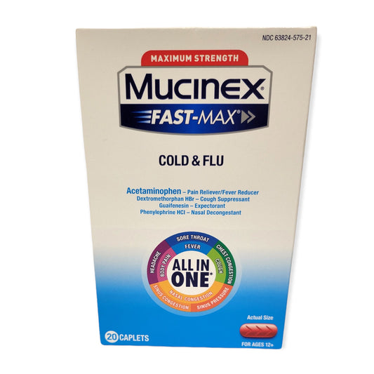 Mucinex Fast-Max Maximum Strength Cold & Flu (20 caplets)
