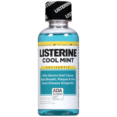 Listerine Cool Mint Mouthwash 3.2fl oz (travel size)