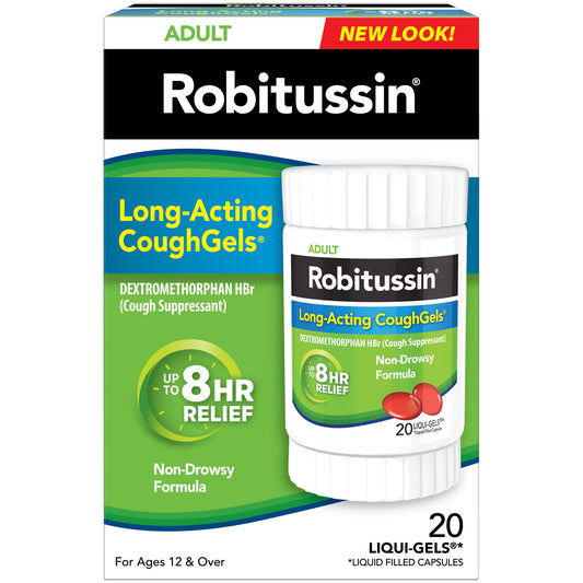 Robitussin Adult Long-Acting CoughGels 8HR Relief (20 liqui-gels)
