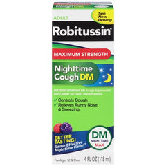 Robitussin Adult Maximum Strength Nighttime Cough DM  4fl oz