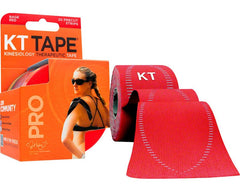 KT TAPE PRO KINESIOLOGY THERAPEAUTIC TAPE RAGE RED 20 PRE-CUT STRIPS