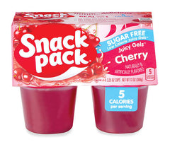 Snack Pack Sugar Free Juicy Gels Cherry 4-3.25oz cups