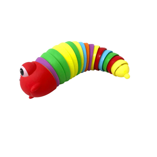 Jiggly Wiggly Rainbow Worm Sensory Toy