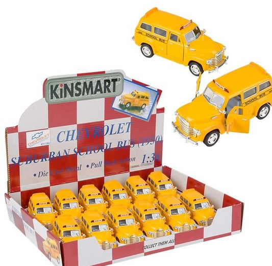 Kinsmart 1950 Chevrolet Suburban School Bus 1ct