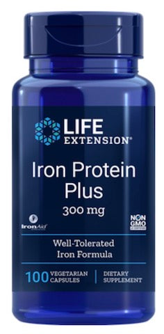 Life Extension Iron Protein Plus 300mg 100capsules