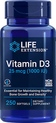 Life Extension Vitamin D3 25mcg 1000IU 250softgels