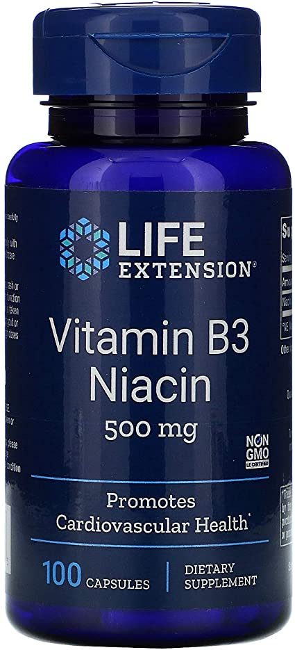 Life Extension Vitamin B3 Niacin 500mcg