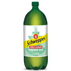 Schweppes Zero Sugar Ginger Ale Caffeine Free 2 Liters