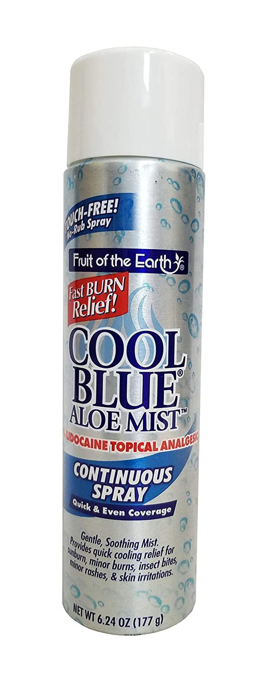 Fruit of the Earth Cool Blue Aloe Mist w/ 1% Lidocaine 6.24oz