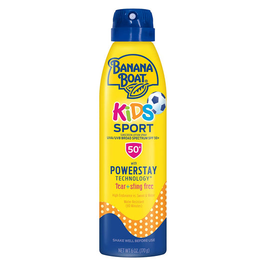 Banana Boat Kids Sport Sunscreen Spray w/ Power Stay Technology SPF 50+ 8oz