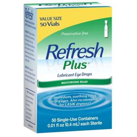 Refresh Plus Eye Drops- 50 Vials (.01 oz each)