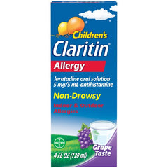 Claritin Children's Allergy Dye-Free 5mg Grape Flavored 4fl oz