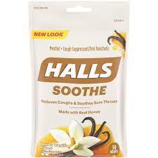 Halls Cough Drops Honey Vanilla 30count