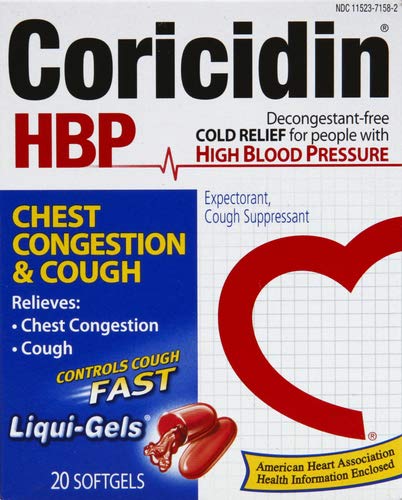 Coricidin HBP Chest Congestion & Cough (20 liquid gels)