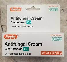 Rugby Antifungal Cream 1% Clotrimazole 0.5 oz
